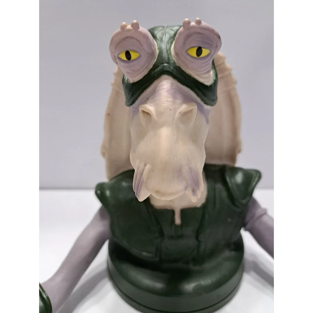 Vintage‎ Jar Jar Binks STAR WARS Cup Topper Green Uniform Lucas Films